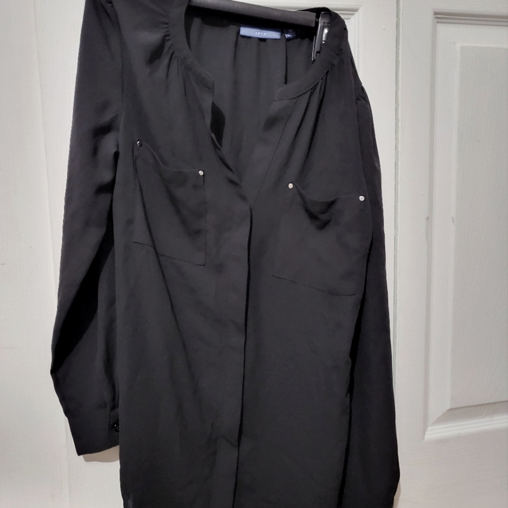 Black long sleeve blouse